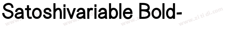 Satoshivariable Bold字体转换